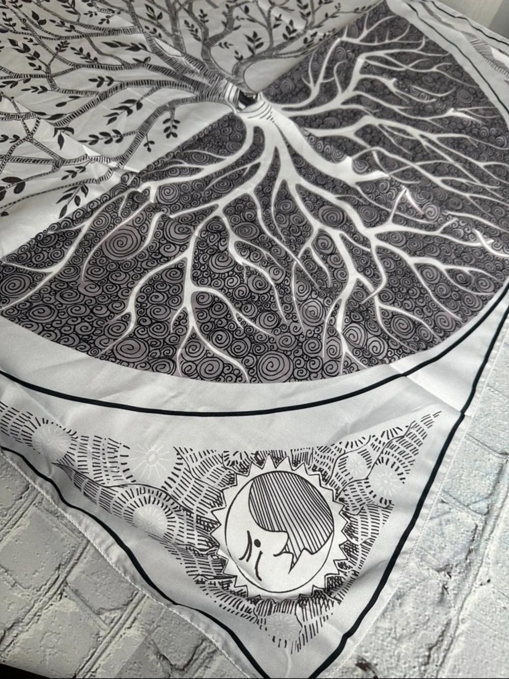 Druid Tree of Life Wall Tapestry All Seeing Eye Sun Moon 36” x 28” NEW